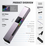 NEEWER RGB LED Video Light Stick, Touch Bar & APP Control, Magnetic Handheld Photography Lighting Wand, Dimmable 3200K~5600K CRI98+ Full Color LED Light with 6400mAh Battery, 17 Scenes, RGB1