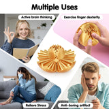Gear Ball 3D Printed Cube Fidget Toy,Gear Sphere Fidget Toys,Sensory Toys for Stress and Anxiety Relief, Desk Toy Fidget Spinners,Stocking Stuffers for Adults & Kids Gift(Blue Green, 3.1 Inch)