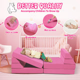 22Pcs Modular Kids Play Couch - Kids Couch for Playroom Bedroom Living Rooms Toddler Sofa for Inspiring Child Creativity，Children Convertible Foam Sofa