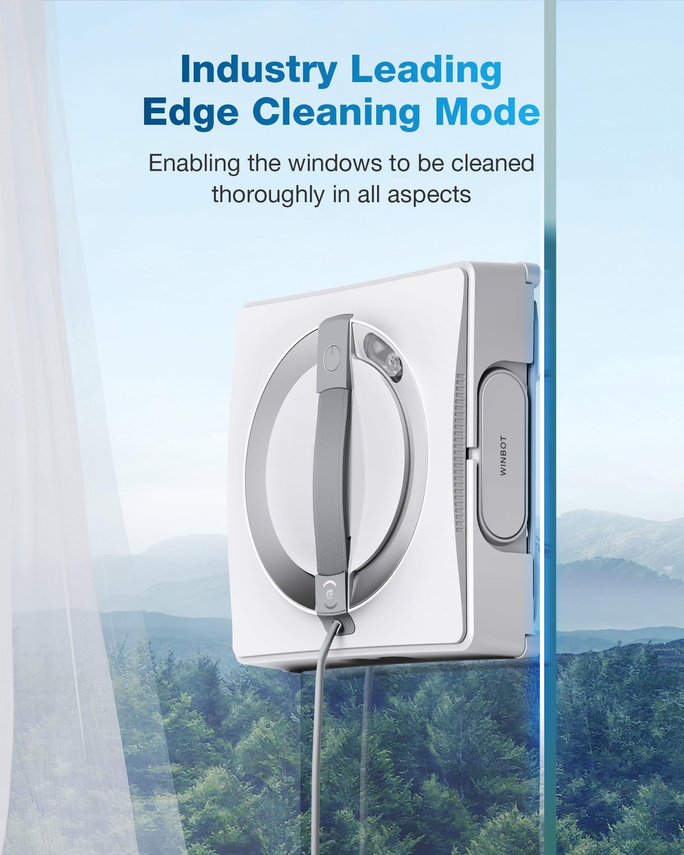 ECOVACS WINBOT W2 PRO Omni Portable Window Cleaning Robot with Multi-Functional Station, Charging While Working, Intelligent Cleaning with Triple Nozzle Water Sprayer, 12-Level Protection