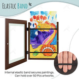 Golden State Art, 10x12.5 Kids Art Frames, Front-Opening Picture Frame Great for Kids Drawings, Artworks, Children Art Projects, Schoolwork, Home or Office (Walnut Set of 2)