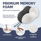 Travel Pillow with Extra Large Hood for Airplane Long Flights Privacy and Comfort Memory Foam with Velvet Cover for Road Trip Head&Neck Support for Plane Office Cars Sleeping & Rest (Pink)