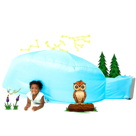 The Original Patented AirFort - Build A Fort in 30 Seconds, Inflatable Fort for Kids, Play Tent for 3-14 Years, A Playhouse Where Imagination Runs Wild, Fan not Included (Starry Night)