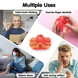 Gear Ball 3D Printed Cube Fidget Toy,Gear Sphere Fidget Toys,Sensory Toys for Stress and Anxiety Relief, Desk Toy Fidget Spinners,Stocking Stuffers for Adults & Kids Gift(Blue Green, 3.1 Inch)