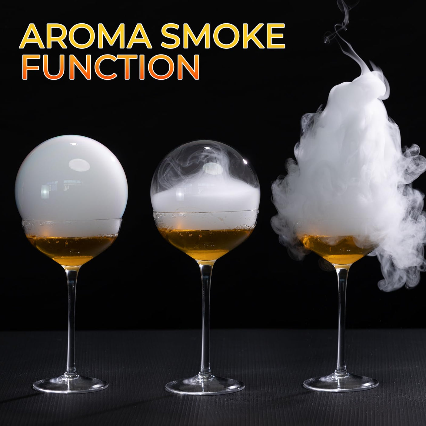 Cocktail Bubble Smoke Gun with 5 Flavour Aroma Pods and Edible Bubbles, Electric Bubble Smoke Machine, Food Drink Decor Perfect for Bar, Party and Home, Gift for Engagement & Birthday