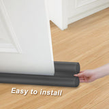 MAXTID Large Door Draft Stopper for Bottom of Doors 36” Under Door Draft Noise Blocker Black Gap Stoppers Door Draft Guard for Bottom of Doors Adjustable Door Seal Sweep Draft Home Essentials Gadgets
