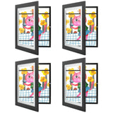 Golden State Art, 10x12.5 Kids Art Frames, Front-Opening Picture Frame Great for Kids Drawings, Artworks, Children Art Projects, Schoolwork, Home or Office (Walnut Set of 2)