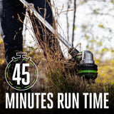 EGO Power+ ST1502SA 15-Inch 56-Volt Cordless String Trimmer with Rapid Reload and Split Shaft 2.5Ah Battery and Charger Included, Black