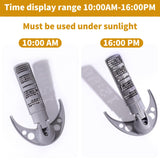 3D Printed Digital Sundial - Solar Powered Time Display | 3D Printed Innovative Sundial Clock | Eco-Friendly, No Batteries Needed | Unique Outdoor Decor & STEM Educational Tool (Black White)