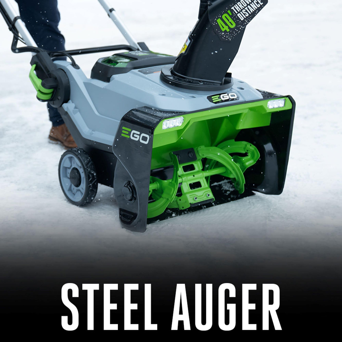 EGO POWER+ 24" Electric Snow Blower, Cordless Self-Propelled 2-Stage, Includes (2) 56 V 7.5Ah Batteries and Dual Port Charger - SNT2405