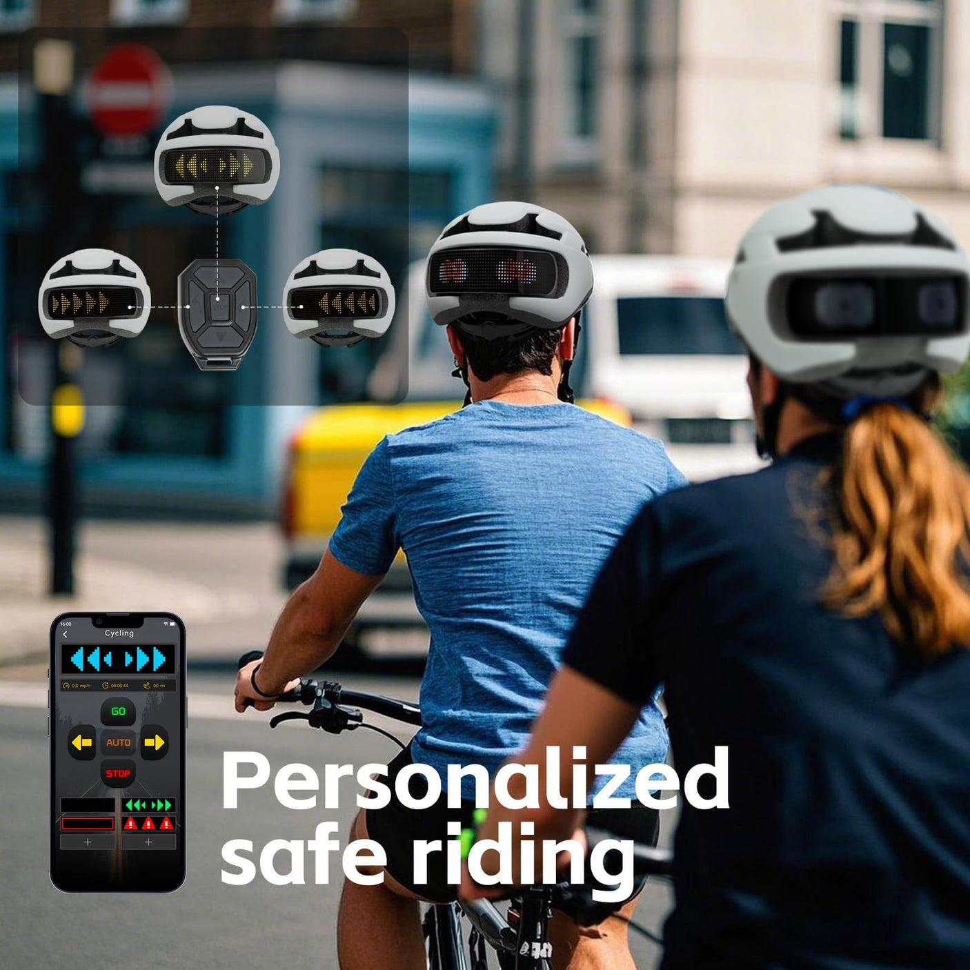 Smart Bike Helmet with Light: Bicycle Helmets for Adult Teens for Mountain & Road Cycling Electric Scooter Skateboard Skating