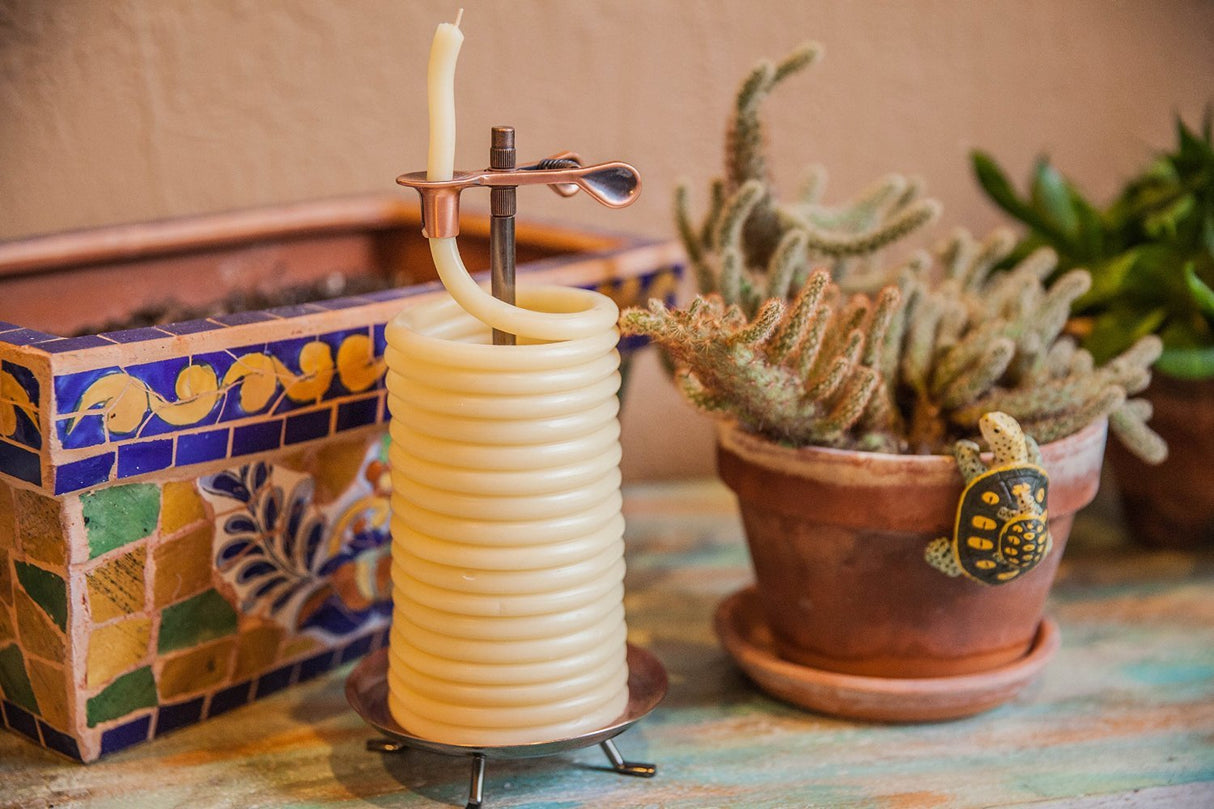 Candle by the Hour 80-Hour Vertical Candle, Eco-friendly Natural Beeswax with Cotton Wick