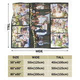 Custom Blanket with Photo Text Personalized Bedding Throw Blankets Customized Flannel Fleece Blankets for Family Birthday Wedding Gift Fits Couch Sofa Bedroom Living Room (1 Photos, 40"x50")