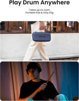 AeroBand Electronic Drum Set PocketDrum2 MAX（2025 Version）, Air Drum Sticks & Pedals & Bluetooth Adapter, Play Drum Anywhere Anytime, 8 Tones and USB Midi Teens Adult Drummer Gift (Earphone Included)