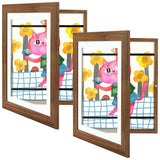 Golden State Art, 10x12.5 Kids Art Frames, Front-Opening Picture Frame Great for Kids Drawings, Artworks, Children Art Projects, Schoolwork, Home or Office (Walnut Set of 2)