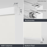Motorized Smart Blind for Window with Remote Control, Automatic Blackout Roller Shade Customizable Size,with Valance Child Safety Rechargeable Battery Blinds (Full Blackout Black)