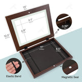 Golden State Art, 10x12.5 Kids Art Frames, Front-Opening Picture Frame Great for Kids Drawings, Artworks, Children Art Projects, Schoolwork, Home or Office (Walnut Set of 2)