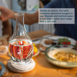 MAYU Swirl Carafe | Hand-Blown Glass – Enhances Oxygenation & Taste, Creates Structured Water w/Natural Swirl, BPA-Free Lid, Ideal as Bedside Carafe & Filter Pitcher Alternative | 51 oz (Earth Base)