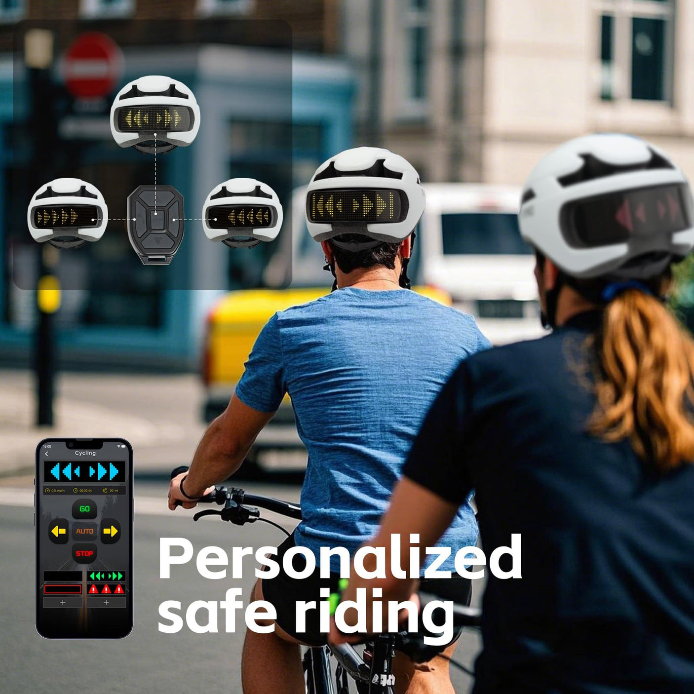 Smart Bike Helmet with Light: Bicycle Helmets for Adult Teens for Mountain & Road Cycling Electric Scooter Skateboard Skating