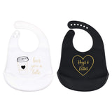 Hudson Baby Unisex Baby Silicone Bibs, Perfect Gentlemen, One Size