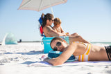 Ballast Beach Pillow – Comfy, Durable & Compact, Stays Put on Windy Beaches with Patented Sand Pouch, Inflatable Pillow for Beaches, Pools, Camping, Festivals and Travel (Island Paradise)