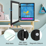 Golden State Art, 10x12.5 Kids Art Frames, Front-Opening Picture Frame Great for Kids Drawings, Artworks, Children Art Projects, Schoolwork, Home or Office (Walnut Set of 2)