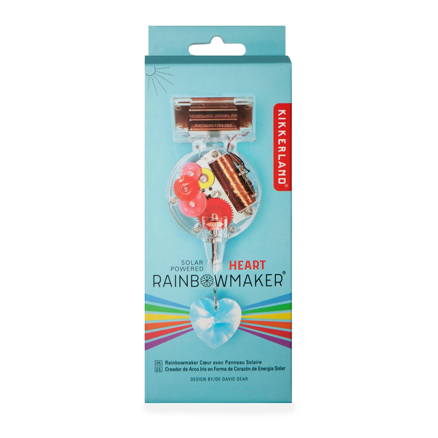 Kikkerland Solar Powered Rainbow Maker – Prism Suncatcher, Fun Home Window Decor – Unique Gift for Christmas & Birthdays – Single Crystal