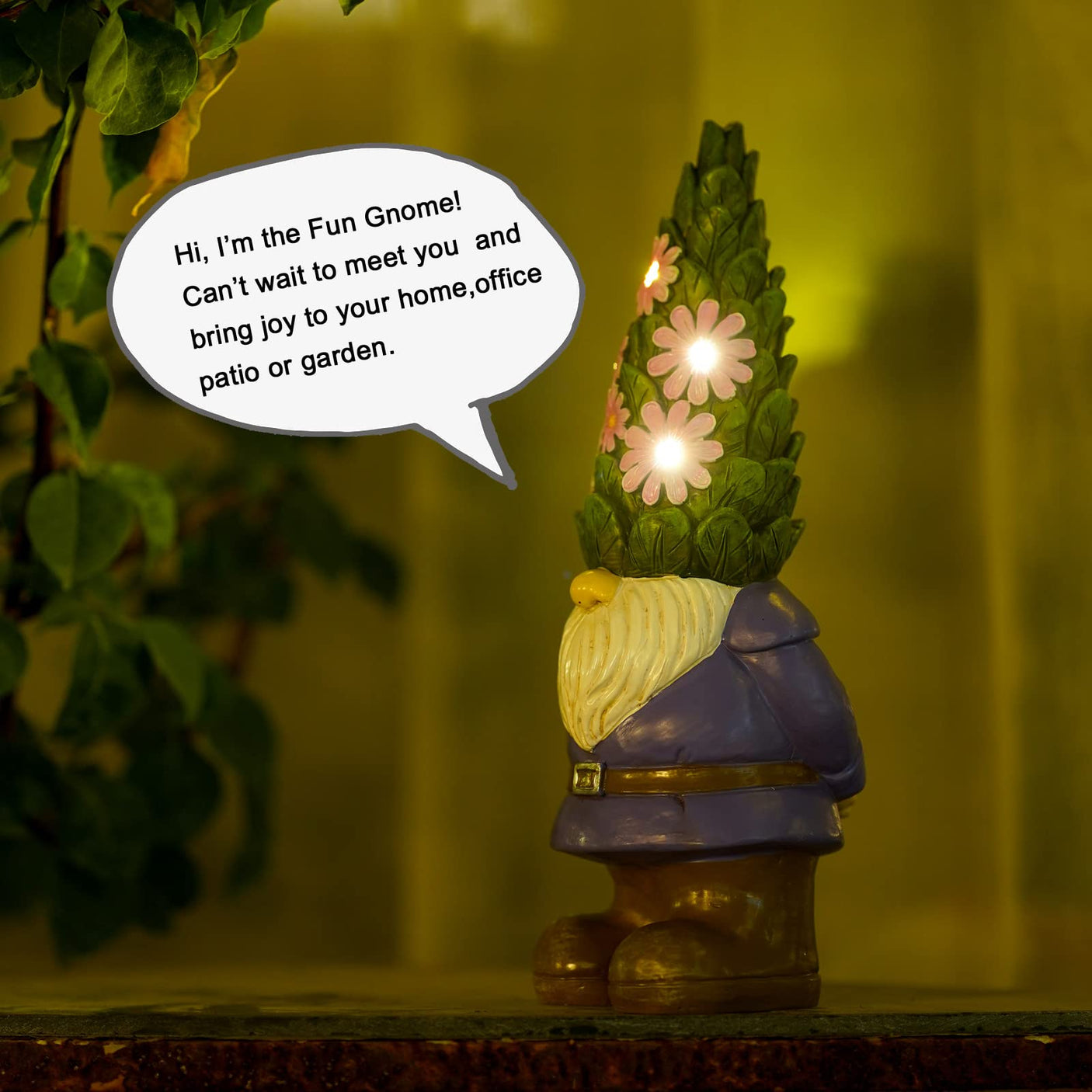 Nacome Solar Garden Outdoor Statues Turtle with Succulent and 7 LED Lights - Lawn Decor Tortoise Statue for Patio, Balcony, Yard Ornament - Unique Housewarming Gifts