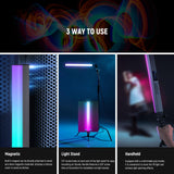 NEEWER RGB LED Video Light Stick, Touch Bar & APP Control, Magnetic Handheld Photography Lighting Wand, Dimmable 3200K~5600K CRI98+ Full Color LED Light with 6400mAh Battery, 17 Scenes, RGB1