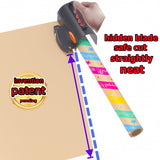 Wrapping Paper Cutter with 3 Replaceable Blade Sets for Birthday Paper Gift Wrapping Paper Roll Cutter and Christmas Wrapping Paper Cutter Tool Tube Holder Slidding Slicing.