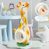 Wooden Dinosaur Piggy Bank Boalord for Boys Kids Girls Clear Big Belly Animal Coin Bank for Toddler Real Money Toy（Dino-Blue）