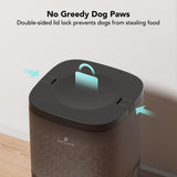 PETLIBRO Automatic Dog Feeder, 6L Dog Food Dispenser with Timer Interactive Voice Recorder, Auto Dog Feeder with Desiccant Bag 1-4 Meals Dry Food, Black Transparent