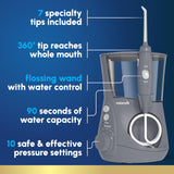 Waterpik Aquarius Water Flosser Professional For Teeth, Gums, Braces, Dental Care, Electric Power With 10 Settings, 7 Tips For Multiple Users And Needs, ADA Accepted, White WP-660, Packaging May Vary