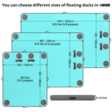 AWSUM Inflatable Floating Dock Air Dock Platform Floating Island Raft with None-Slip Surface for Pool Beach Ocean