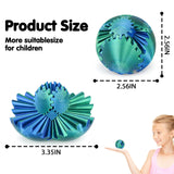 Gear Ball 3D Printed Cube Fidget Toy,Gear Sphere Fidget Toys,Sensory Toys for Stress and Anxiety Relief, Desk Toy Fidget Spinners,Stocking Stuffers for Adults & Kids Gift(Blue Green, 3.1 Inch)