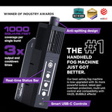 PMI SmokeNINJA PRO HAZER KIT - Portable Fog Machine with Bluetooth, 3rd Gen Haze Nozzle for Cinematic & Studio Use - Perfect for Cinematography, Photography, and Events (PRO HAZER KIT)