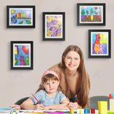 Golden State Art, 10x12.5 Kids Art Frames, Front-Opening Picture Frame Great for Kids Drawings, Artworks, Children Art Projects, Schoolwork, Home or Office (Walnut Set of 2)