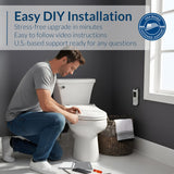 Bio Bidet BB2000 Bliss Electric Bidet Toilet Seat, Warm Water with Air Dryer, Heated Seat with Sensor and Slow Close Lid, Night Light, Remote Control, Elongated, White