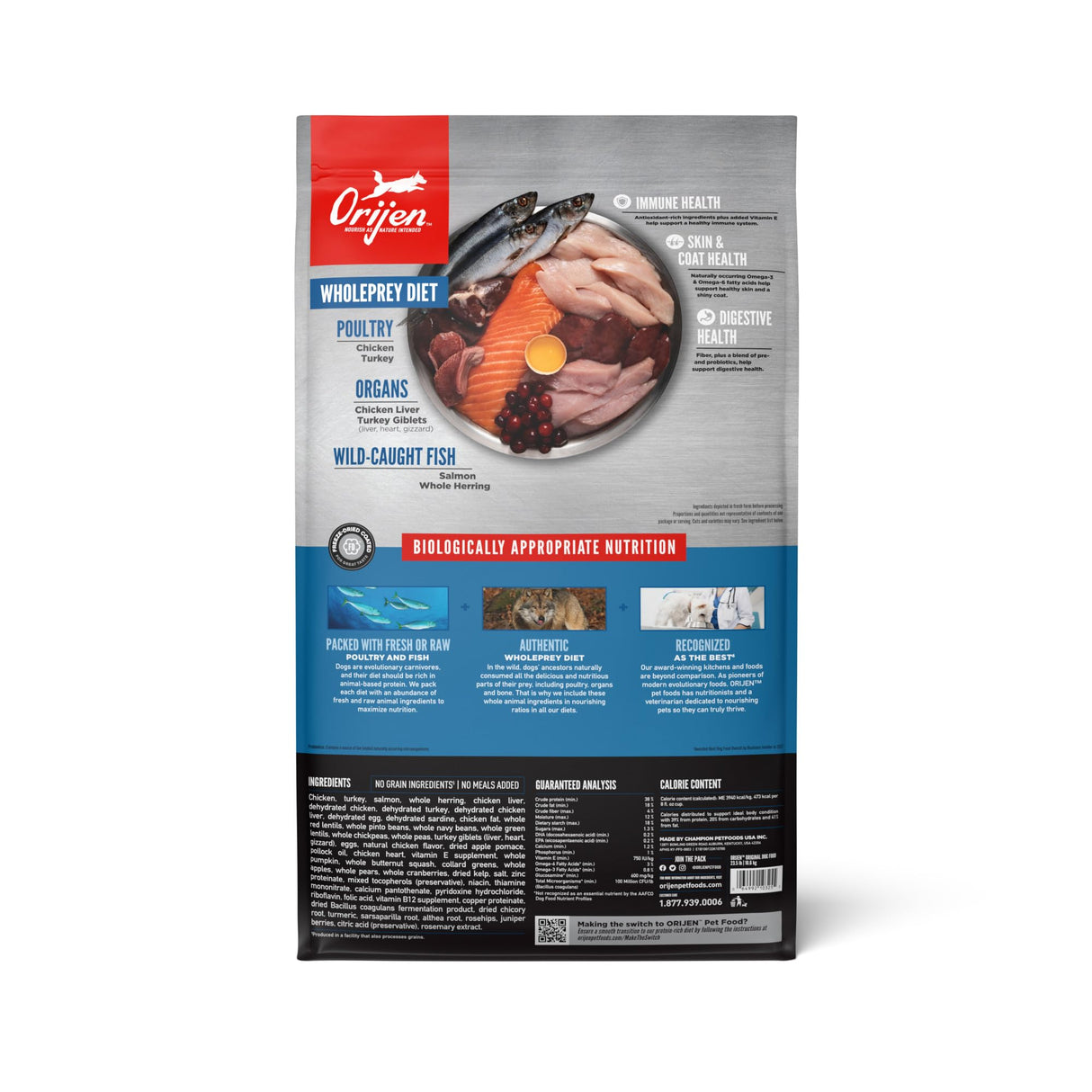 ORIJEN Dry Dog Food, Grain Free Dry Dog Food for All Life Stages, Fresh or Raw Ingredients, 13lb, Multiple Options