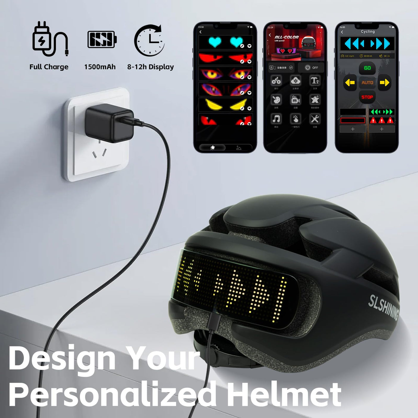Smart Bike Helmet with Light: Bicycle Helmets for Adult Teens for Mountain & Road Cycling Electric Scooter Skateboard Skating