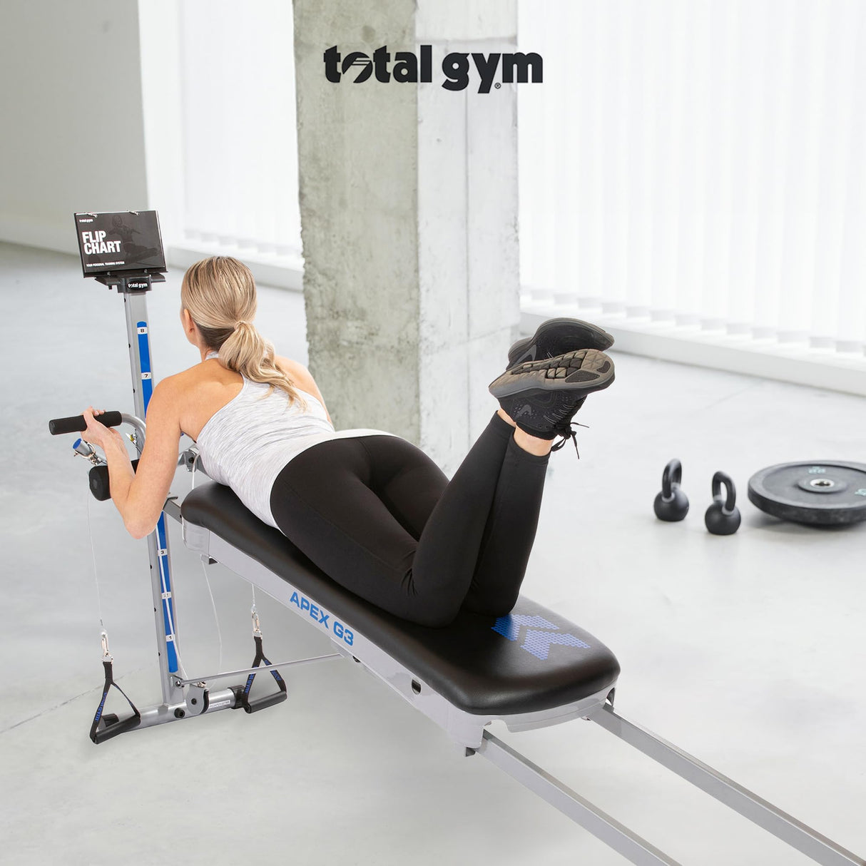 Total Gym APEX Versatile Indoor Home Gym Workout Total Body Strength Training Fitness Equipment
