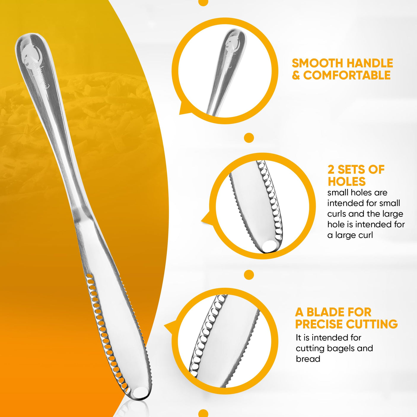 Stainless Steel Butter Spreader, Butter Knife - 3 in 1 Kitchen Gadgets (1)