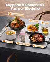 Electric Warming Tray - Full Surface Heating,Rollable & Portable,Premium Silicone Nano-Material,3 Temperature Settings,Auto Shut-Off -Versatile Food Warmer for Gatherings,Parties,Everyday Use