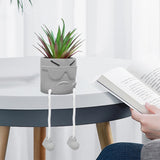 Zerzsy 3pcs Creative Artificial Succulents with Gray Flower Pots, Mini Potted Succulents for Home Office Desk Decor and Gift Choice