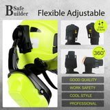 Industrial Safety Helmet with Visor Ear Muffs Hard Hat with Visor Vented Hardhats Construction Work Head Protection ANSI