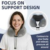 Travel Pillow with Extra Large Hood for Airplane Long Flights Privacy and Comfort Memory Foam with Velvet Cover for Road Trip Head&Neck Support for Plane Office Cars Sleeping & Rest (Pink)