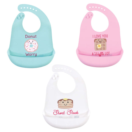 Hudson Baby Unisex Baby Silicone Bibs, Perfect Gentlemen, One Size