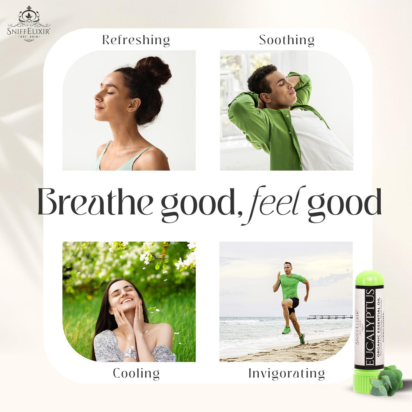Nasal Stick Inhaler Lavender Nasal Aromatherapy Inhaler - Natural Essential Oil Inhaler for Calm Mind, Mood Boost Nausea Inhaler Relaxation Gifts Nasal Inhaler Stick Portable Nasal Inhalers for Adults