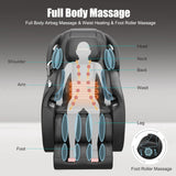 Real Relax Massage Chair Favor-06, Full Body Zero Gravity SL-Track Shiatsu Massage Recliner Chair with APP Control, Brown