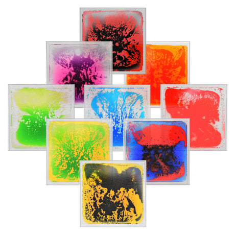 Art3d Liquid Fusion Activity Play Centers for Children, Toddler, Teens, 12" X 12" Pack of 9 Tiles
